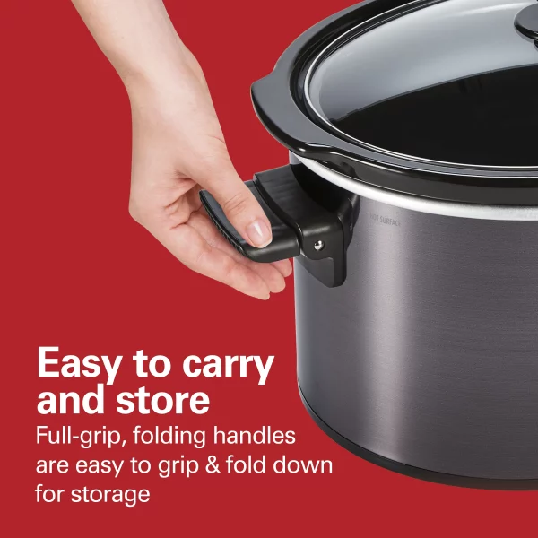 Hamilton Beach Slow Cooker, 10 Quart Capacity, Extra Large, Removable Crock, Black, 33191