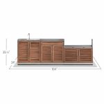 NewAge Products Grove Stainless Steel 4-piece Outdoor Kitchen