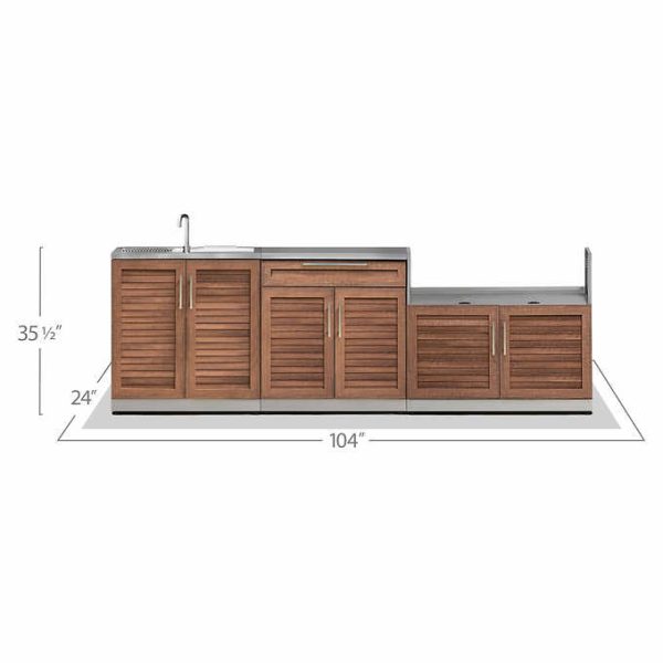 NewAge Products Grove Stainless Steel 4-piece Outdoor Kitchen
