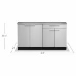 NewAge Products Classic Stainless Steel 3-piece Outdoor Kitchen