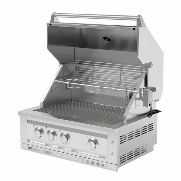 NewAge Products 5-piece Grove Stainless Steel Outdoor Kitchen with Drop-In Stainless Steel Platinum Grill