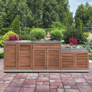 NewAge Products Grove Stainless Steel 4-piece Outdoor Kitchen