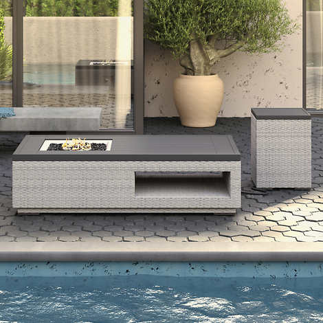 Saesin Fire Table with External Tank Storage