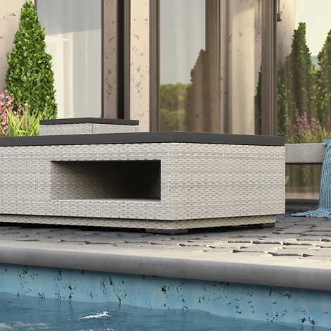 Saesin Fire Table with External Tank Storage