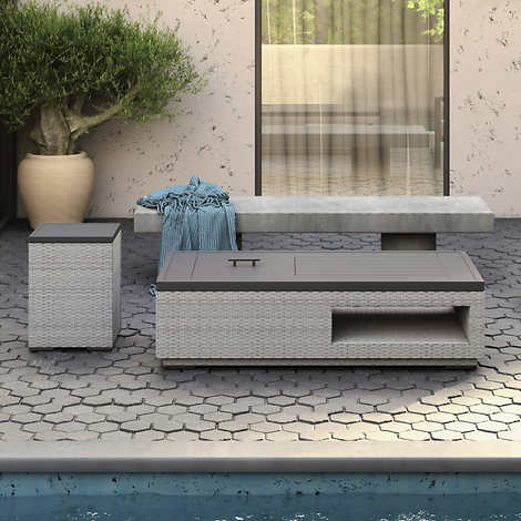 Saesin Fire Table with External Tank Storage