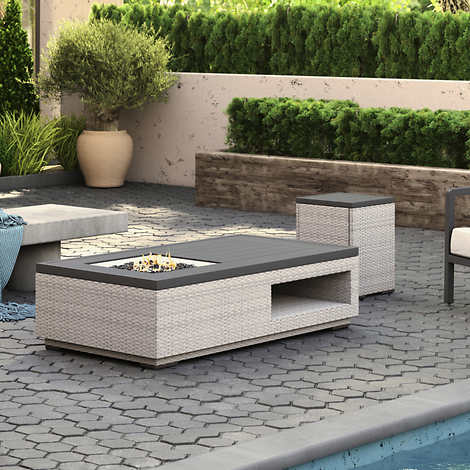 Saesin Fire Table with External Tank Storage