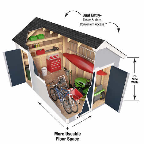 Crestwood 14' x 8' Wood Storage Shed – Do It Yourself Assembly