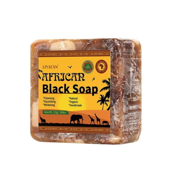 110g Black Soap Facial Lightening African Soap For Black Skin Magic Anti Taches Face Bath Whitening Nourish Clean Acne Treatment