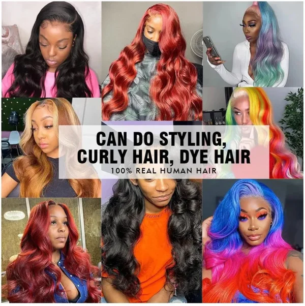 13x4 13x6 HD Transparent Body Wave Lace Front Human Hair Wigs For Women Pre Plucked Glueless Ready To Wear 5x5 4x4 Closure Wig