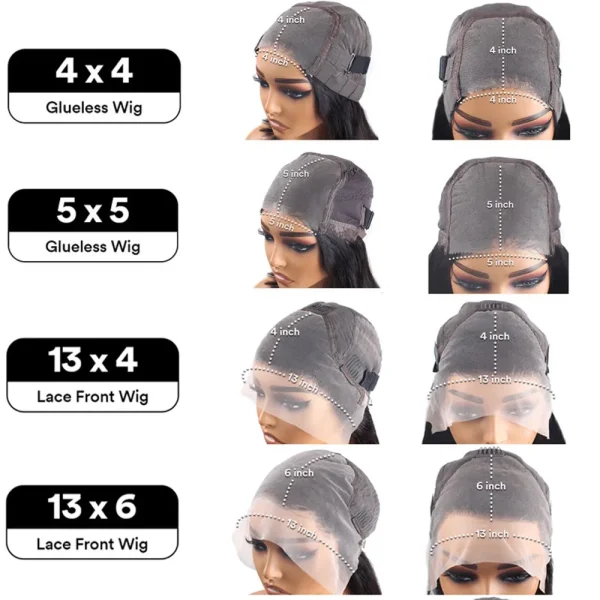 13x4 13x6 HD Transparent Body Wave Lace Front Human Hair Wigs For Women Pre Plucked Glueless Ready To Wear 5x5 4x4 Closure Wig