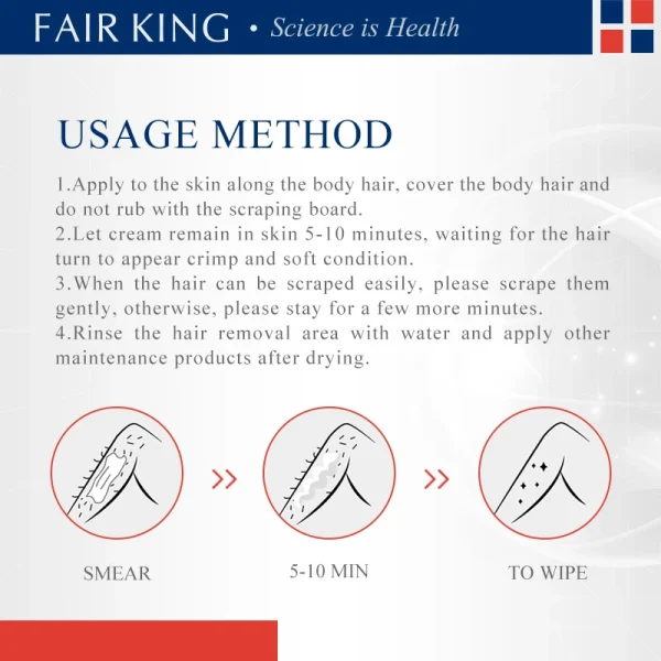 FAIR KING Depilatory Cream Men Women Herbaly Painless Hair Remover Cream For Removal Armpit Legs Hair Body Care Skin Care 40g