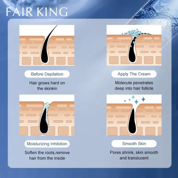 FAIR KING Depilatory Cream Men Women Herbaly Painless Hair Remover Cream For Removal Armpit Legs Hair Body Care Skin Care 40g