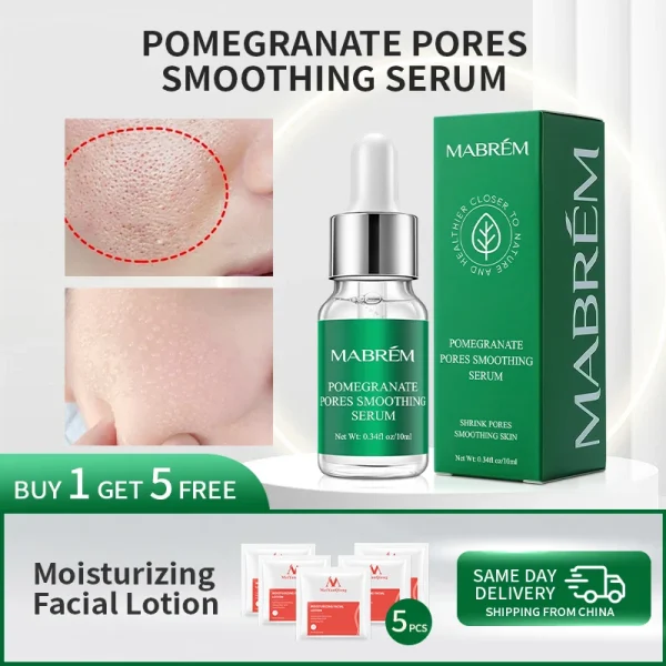 Pore ​​Serum Shrink Pores Clean Blackhead Anti-aging Lighten Fine Lines Long Lasting Moisturizing Whitening Nourishing Face Care