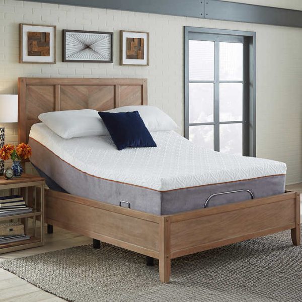 Sleep Science 14" Copper Infused Firm Memory Foam Mattress with Adjustable Q-Plus Base