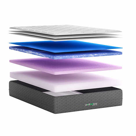 Ghostbed Luxe 13" Memory Foam Mattress with Adjustable Base